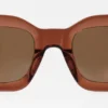 Rectangular-Frame Acetate Sunglasses