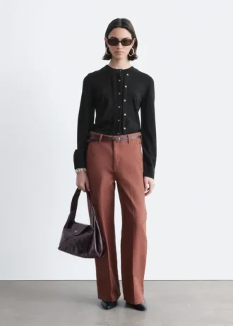 Relaxed Wide-Leg Cotton Trousers