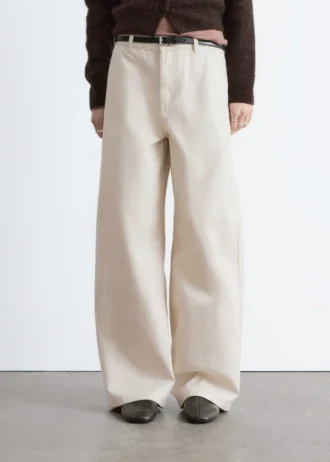 Relaxed Wide-Leg Cotton Trousers
