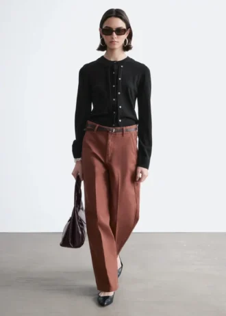 Relaxed Wide-Leg Cotton Trousers