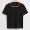Rhinestone-Embellished T-Shirt
