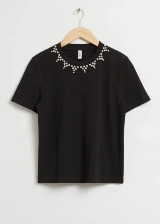 Rhinestone-Embellished T-Shirt