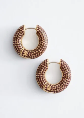 Rhinestone Hoop Earrings
