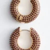 Rhinestone Hoop Earrings