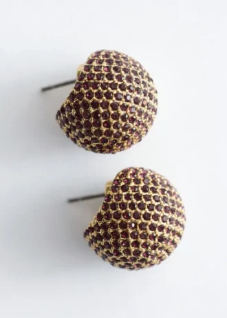 Rhinestone Sphere Earrings