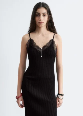 Rib-Knit Camisole Mini Dress