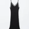 Rib-Knit Camisole Mini Dress