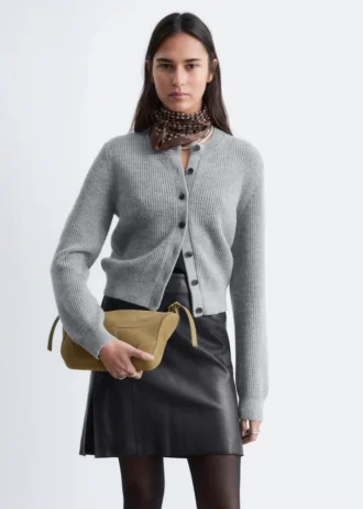 Rib-Knit Cardigan
