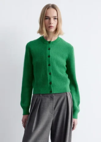 Rib-Knit Cardigan