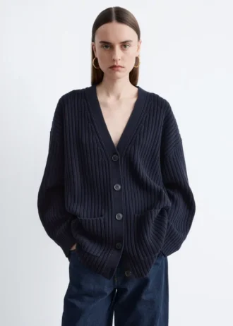 Rib-Knit Cardigan