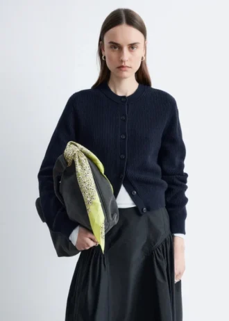 Rib-Knit Cardigan