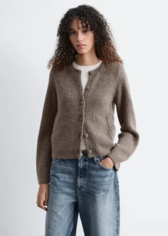 Rib-Knit Cardigan