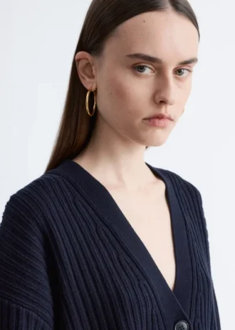 Rib-Knit Cardigan