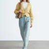 Rib-Knit Cotton Cardigan