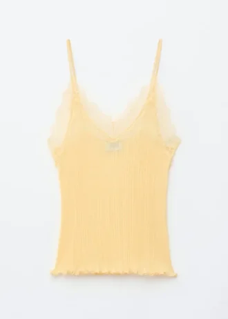 Rib-Knit Lace Camisole