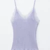 Rib-Knit Lace Camisole