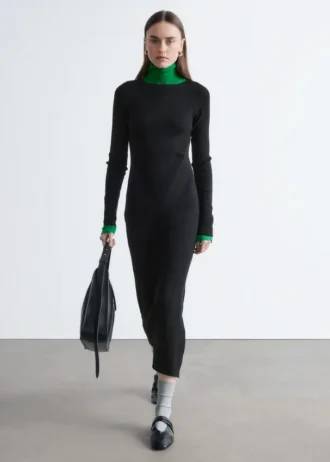 Rib-Knit Maxi Dress