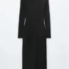 Rib-Knit Maxi Dress