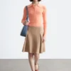 Rib-Knit Merino Wool Polo Top