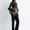 Rib-Knit Merino Wool Polo Top