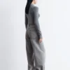 Rib-Knit Merino Wool Polo Top