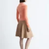 Rib-Knit Merino Wool Polo Top