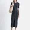 Rib-Knit Midi Dress