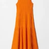 Rib-Knit Midi Dress