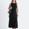 Rib-Knit Midi Dress