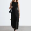 Rib-Knit Midi Dress