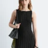 Rib-Knit Midi Dress