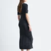 Rib-Knit Midi Dress