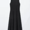 Rib-Knit Midi Dress