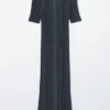 Rib-Knit Midi Dress