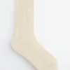 Rib-Knit Silk-Blend Socks