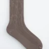 Rib-Knit Silk-Blend Socks