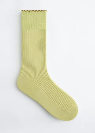 Rib-Knit Socks