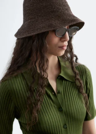 Woven Straw Bucket Hat