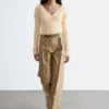 Rib-Knit V-Neck Top