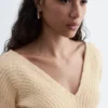 Rib-Knit V-Neck Top