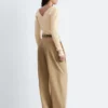 Rib-Knit V-Neck Top