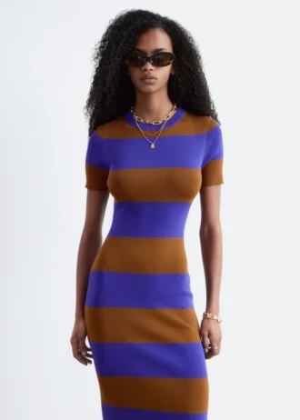 Rib-Knitted Maxi Dress