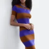 Rib-Knitted Maxi Dress