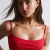 Ribbed Bandeau Bikini Top