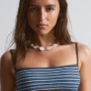 Ribbed Bandeau Bikini Top