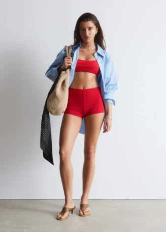 High-Waist Bikini Shorts