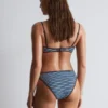 Contrast-Trim Ribbed Bikini Briefs