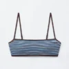 Ribbed Bandeau Bikini Top