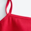 Ribbed Bandeau Bikini Top