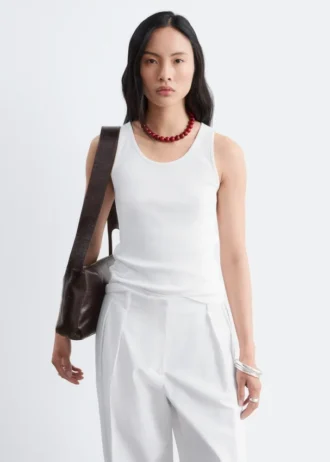 Ribbed Cotton Tank Top